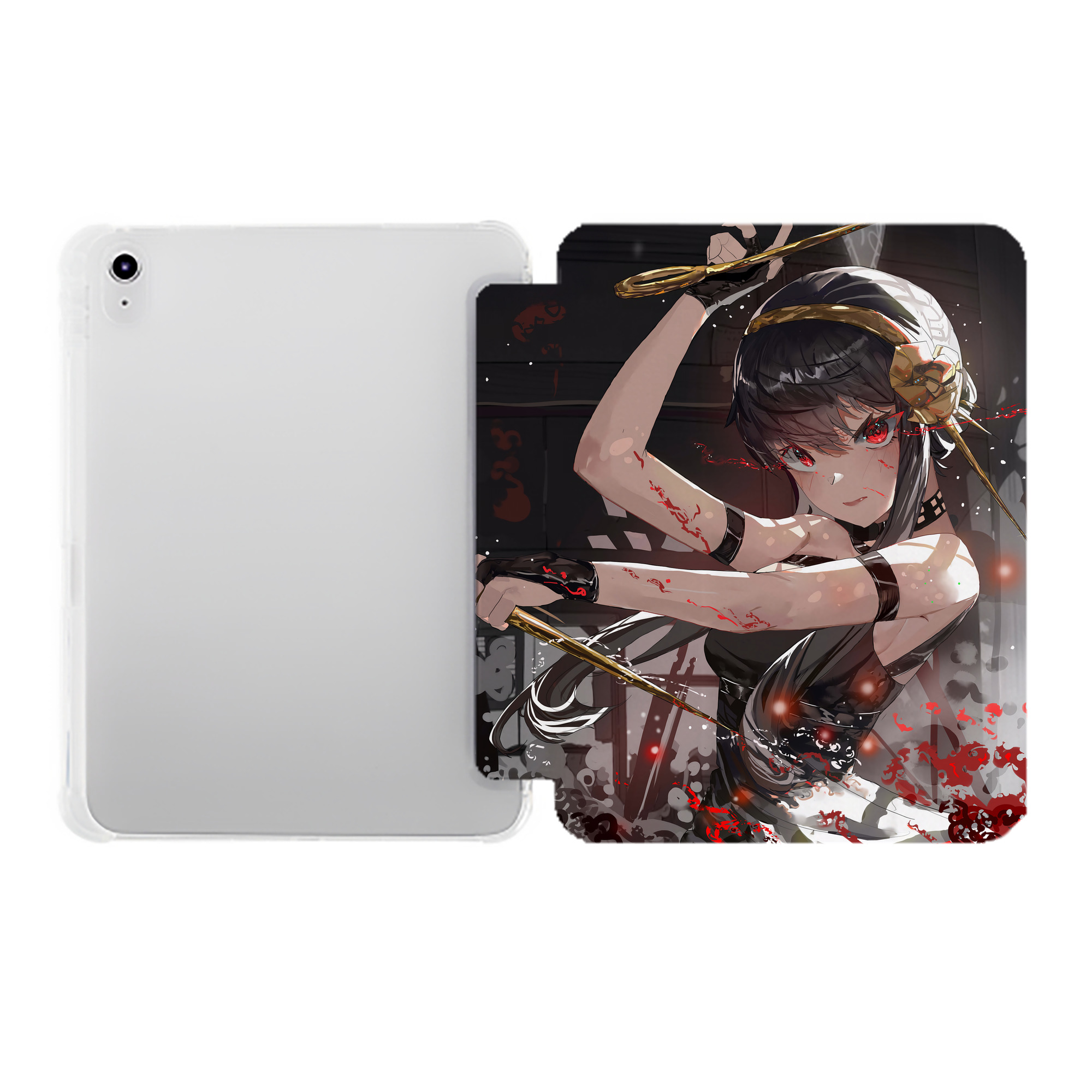 （画像用） SPY×FAMILY间谍家家酒 IPad ケース ペン収納付き 三つ折りスタンド PUレザー×シリコン 対応機種9.5/10.5/10.9インチ